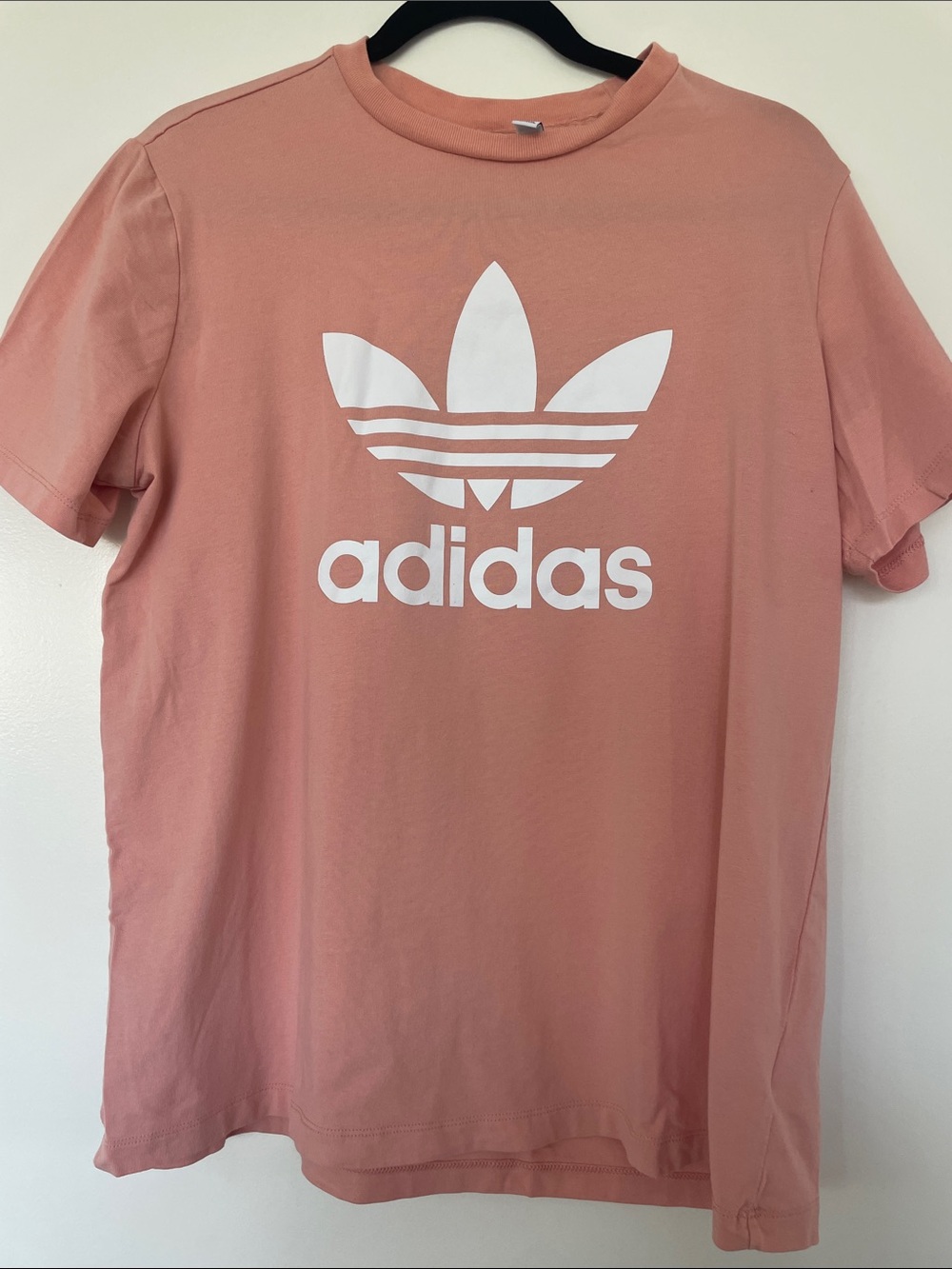 adidas Trefoil Tee in Dusty Pink with White Logo